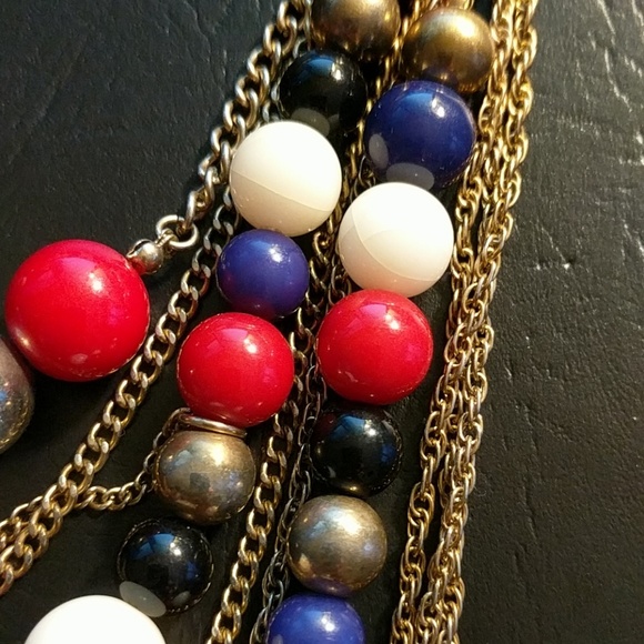 Primary Colored Statement Necklace - Picture 2 of 5